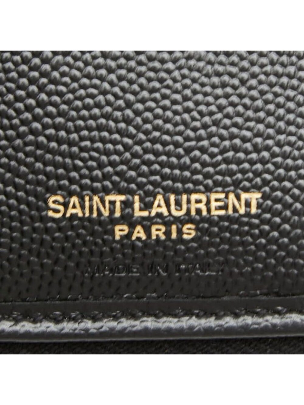 Saint Laurent YSL Logo V-stitch Bifold Wallet Black Caviar Leather - Picture 8 of 9